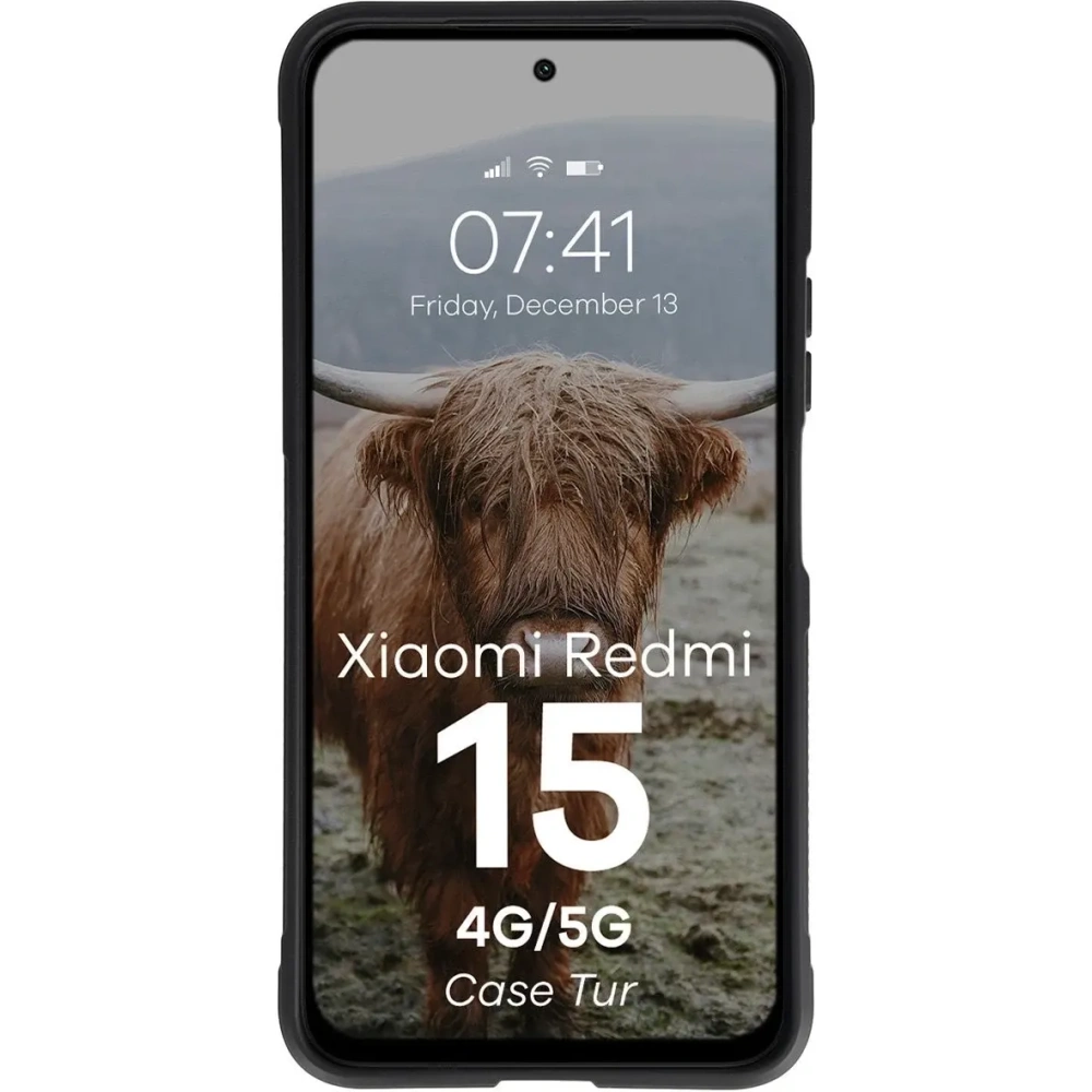 Pancerne etui Bizon Case Tur do Xiaomi Redmi 15 4G / 5G czarne