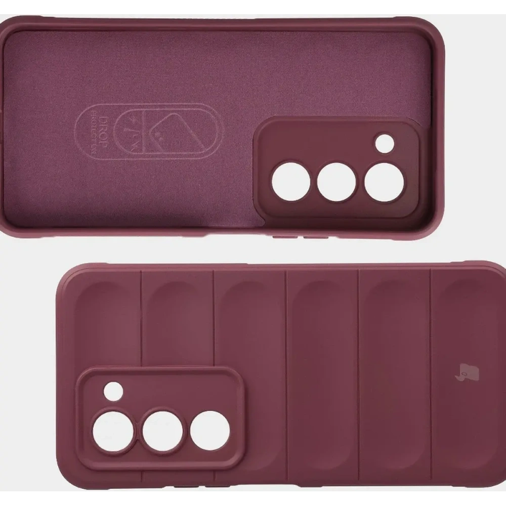 Pancerne etui Bizon Case Tur do Xiaomi Redmi 15 4G / 5G burgundowe