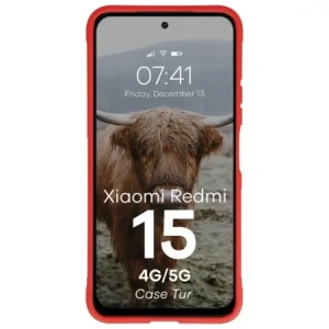 Pancerne etui Bizon Case Tur do Xiaomi Redmi 15 4G / 5G czerwone