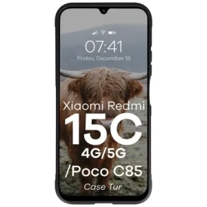 Pancerne etui Bizon Case Tur do Xiaomi Redmi 15C 4G / 5G / POCO C85 4G czarne
