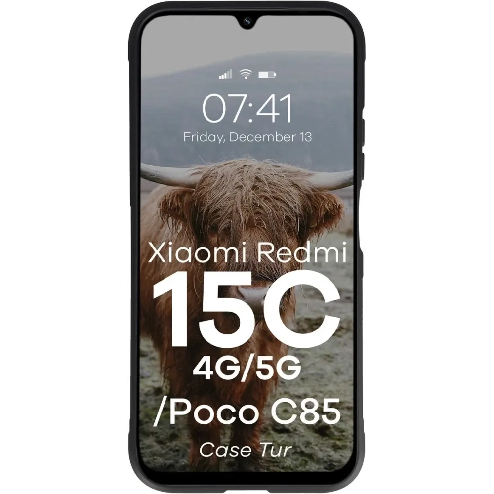 Pancerne etui Bizon Case Tur do Xiaomi Redmi 15C 4G / 5G / POCO C85 4G 173mm czarne