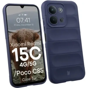 Pancerne etui Bizon Case Tur do Xiaomi Redmi 15C 4G / 5G / POCO C85 4G granatowe