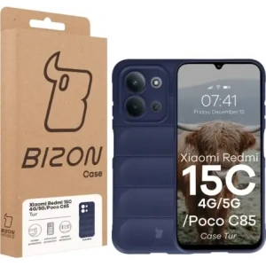 Pancerne etui Bizon Case Tur do Xiaomi Redmi 15C 4G / 5G / POCO C85 4G granatowe