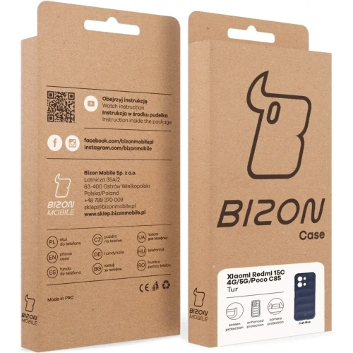 Pancerne etui Bizon Case Tur do Xiaomi Redmi 15C 4G / 5G / POCO C85 4G granatowe
