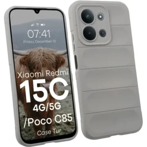 Pancerne etui Bizon Case Tur do Xiaomi Redmi 15C 4G / 5G / POCO C85 4G 173mm jasnoszare