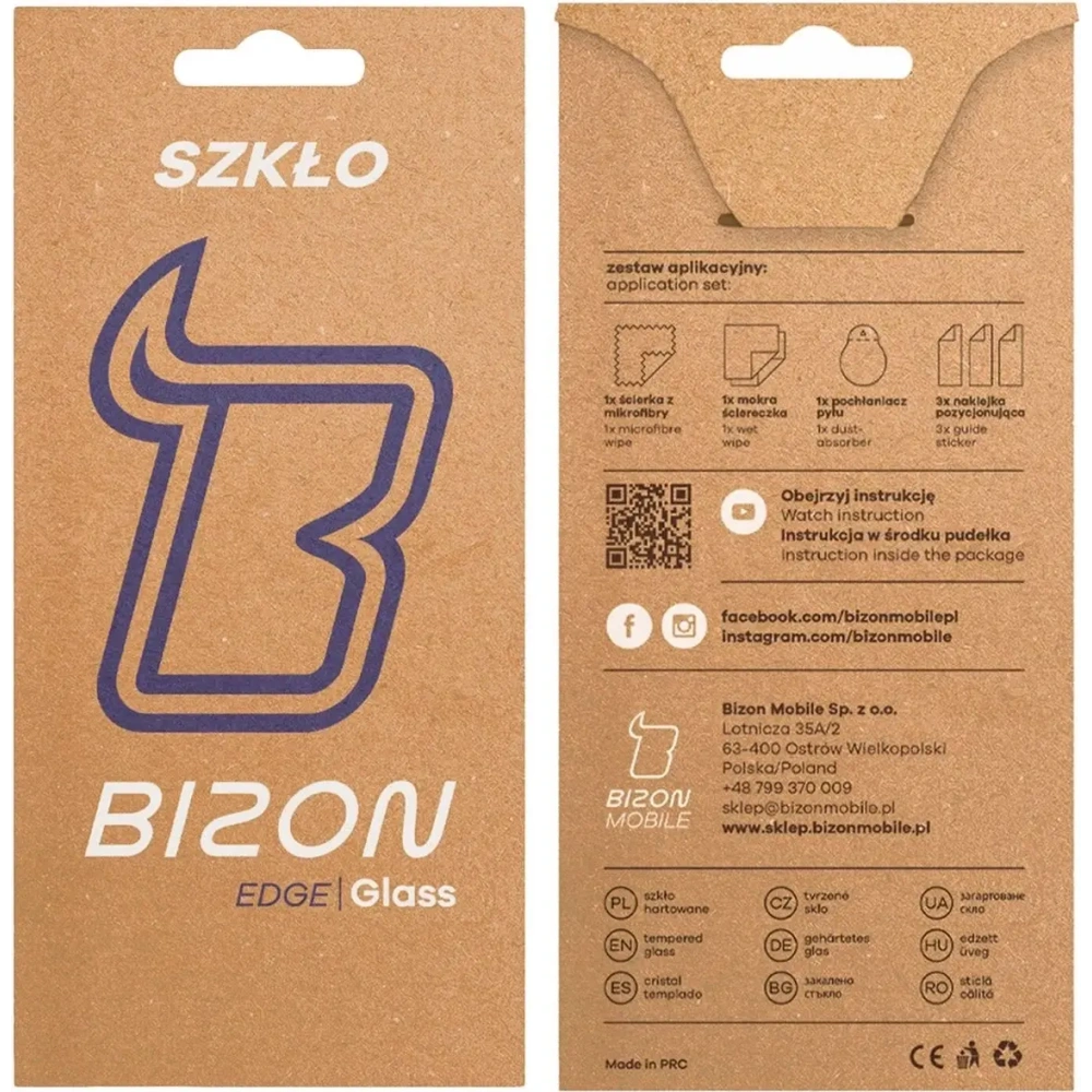 Szkło hartowane Bizon Glass Edge 2 do Xiaomi Redmi 15C 4G / 5G / POCO C85 4G 173mm czarna ramka