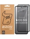 Prywatyzujące szkło hartowane Bizon Glass Edge Shadow Duo do Samsung Galaxy M35 5G / A35 5G / A55 5G przyciemniane z czarną ramką [2 PACK]