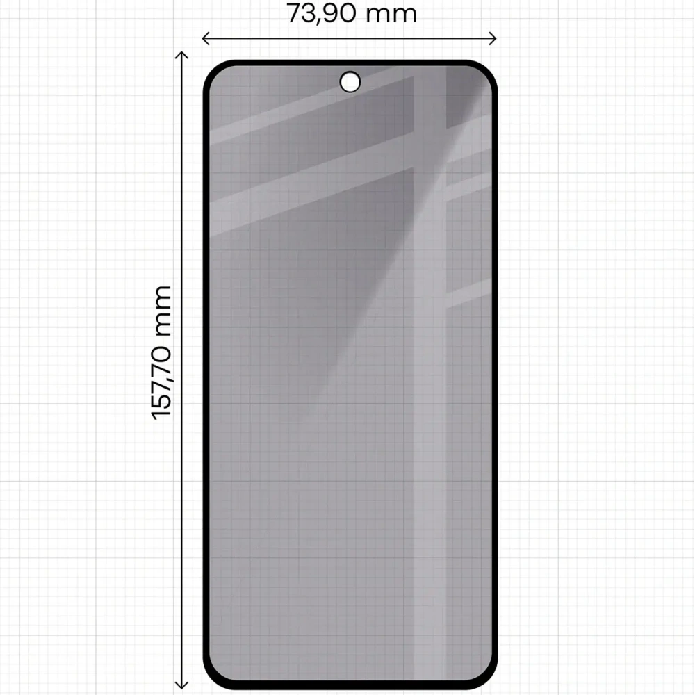 Prywatyzujące szkło hartowane Bizon Glass Edge Shadow Duo do Samsung Galaxy M35 5G / A35 5G / A55 5G przyciemniane z czarną ramką [2 PACK]