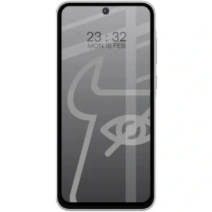 Prywatyzujące szkło hartowane Bizon Glass Edge Shadow Duo do Samsung Galaxy M35 5G / A35 5G / A55 5G przyciemniane z czarną ramką [2 PACK]