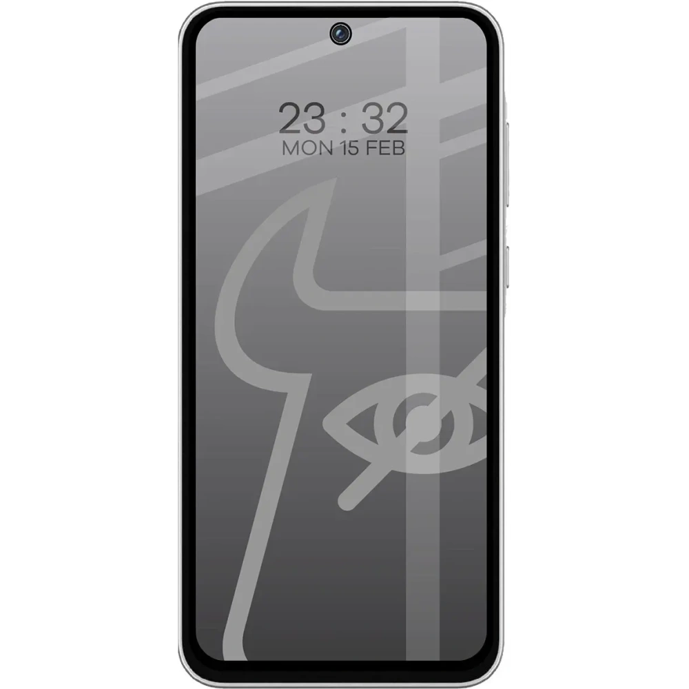 Prywatyzujące szkło hartowane Bizon Glass Edge Shadow Duo do Samsung Galaxy M35 5G / A35 5G / A55 5G przyciemniane z czarną ramką [2 PACK]