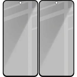 Prywatyzujące szkło hartowane Bizon Glass Edge Shadow Duo do Samsung Galaxy M35 5G / A35 5G / A55 5G przyciemniane z czarną ramką [2 PACK]