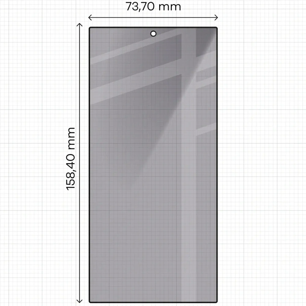 Prywatyzujące szkło hartowane Bizon Glass Edge Shadow Duo do Samsung Galaxy S24 Ultra przyciemniane z czarną ramką [2 PACK]