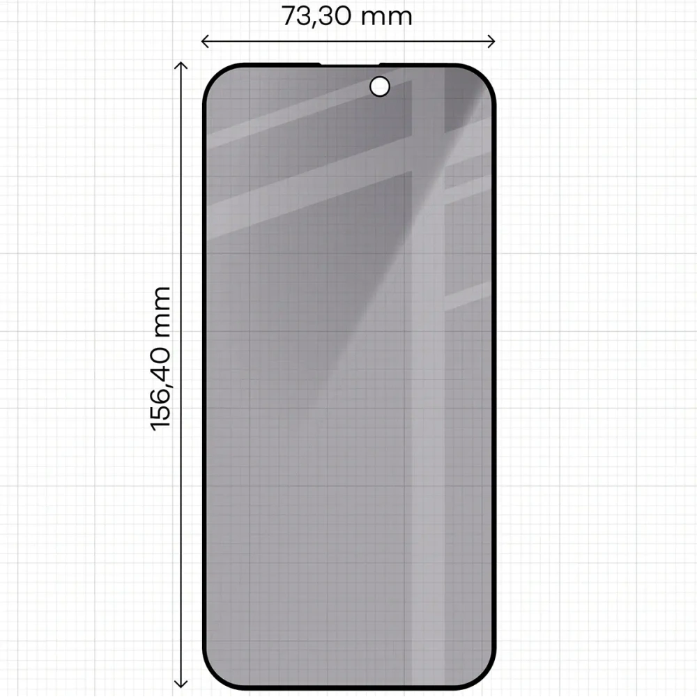 Prywatyzujące szkło hartowane Bizon Glass Edge Shadow Duo do do Apple iPhone 15 Pro Max przyciemniane z czarną ramką [2 PACK]