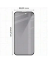 Prywatyzujące szkło hartowane Bizon Glass Edge Shadow Duo do do Apple iPhone 15 / 16 przyciemniane z czarną ramką [2 PACK]
