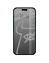 Prywatyzujące szkło hartowane Bizon Glass Edge Shadow Duo do do Apple iPhone 15 / 16 przyciemniane z czarną ramką [2 PACK]