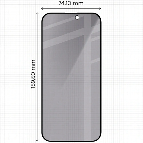 Prywatyzujące szkło hartowane Bizon Glass Edge Shadow Duo do do Apple iPhone 16 Pro Max przyciemniane z czarną ramką [2 PACK]
