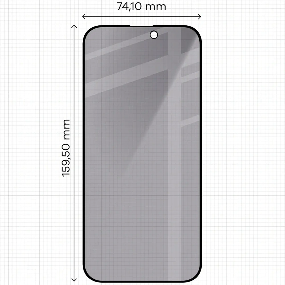 Prywatyzujące szkło hartowane Bizon Glass Edge Shadow Duo do do Apple iPhone 16 Pro Max przyciemniane z czarną ramką [2 PACK]