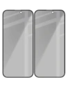 Prywatyzujące szkło hartowane Bizon Glass Edge Shadow Duo do do Apple iPhone 16 Pro Max przyciemniane z czarną ramką [2 PACK]