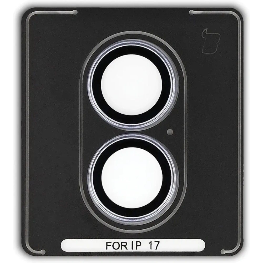 Szkło na aparat z aplikatorem Bizon Glass Snap Lens do do Apple iPhone 17 niebieskoszara ramka