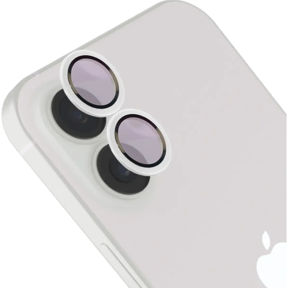 Szkło na aparat z aplikatorem Bizon Glass Snap Lens do do Apple iPhone 17 biała ramka