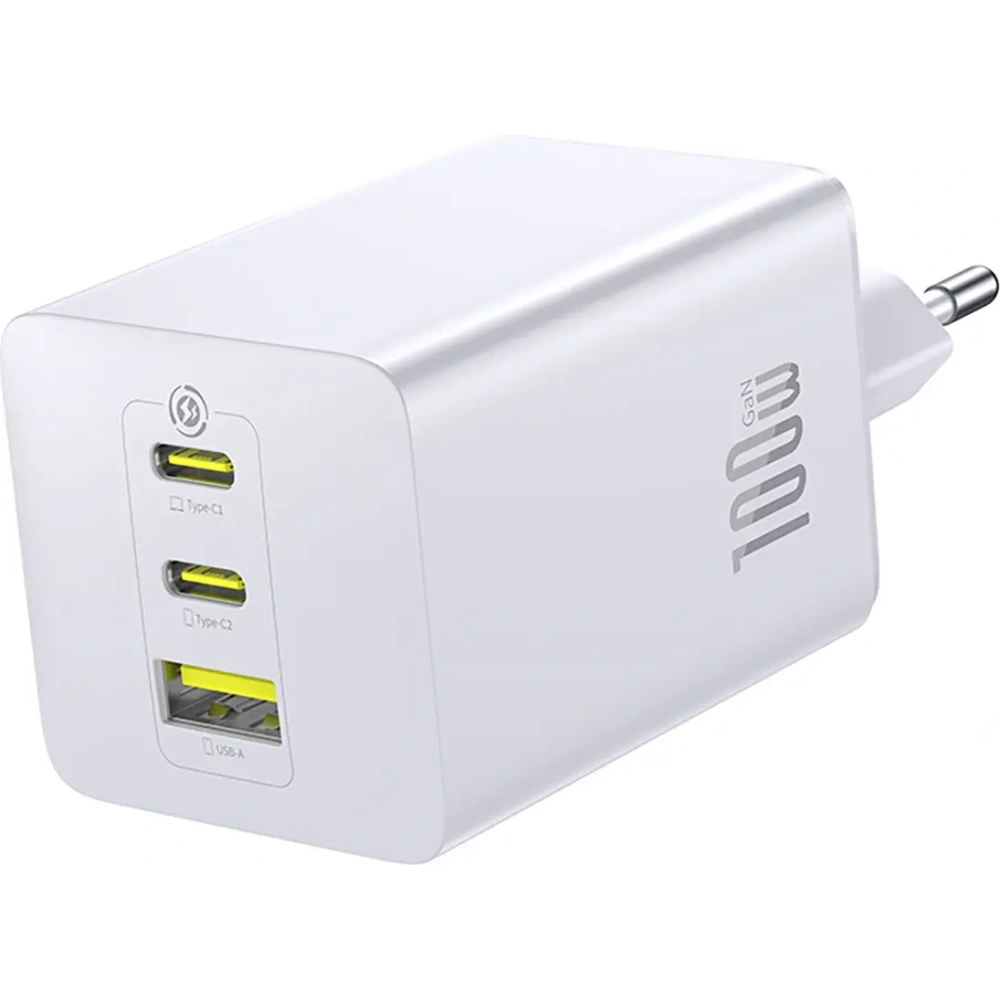 Ładowarka sieciowa Baseus EnerFill FE11 USB-A / 2xUSB-C 100W biała