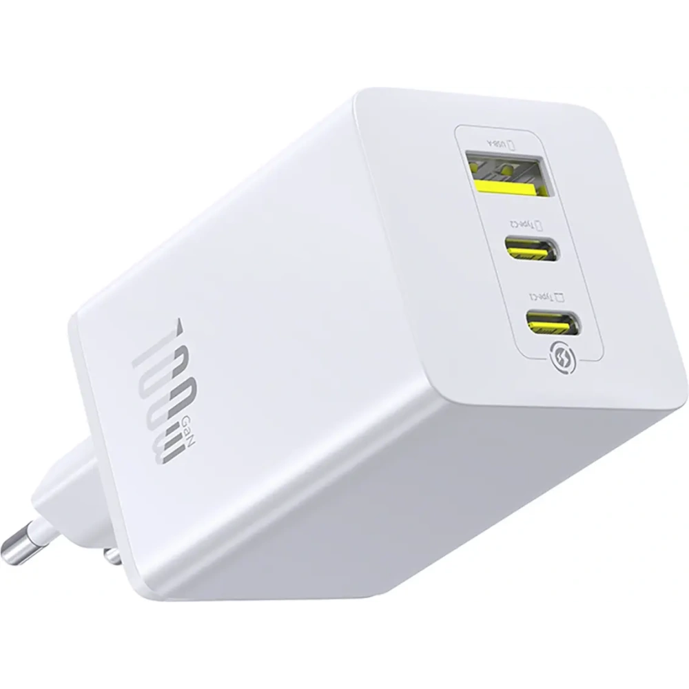 Ładowarka sieciowa Baseus EnerFill FE11 USB-A / 2xUSB-C 100W biała