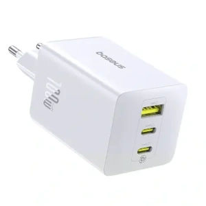 Ładowarka sieciowa Baseus EnerFill FE11 USB-A / 2xUSB-C 100W biała