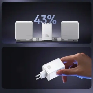 Ładowarka sieciowa Baseus EnerFill FE11 USB-A / 2xUSB-C 100W biała