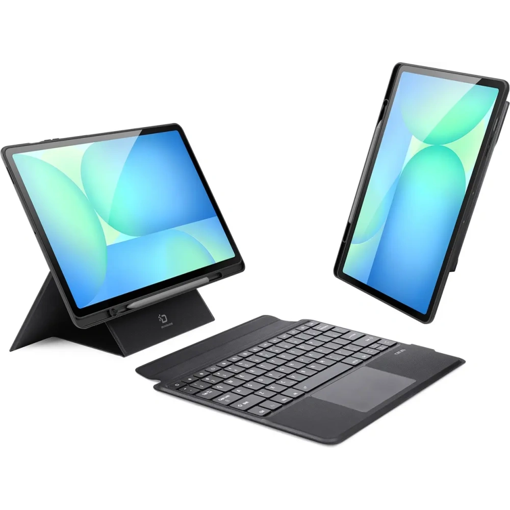 Etui z klawiaturą Dux Ducis DK series do Samsung Tab S10 FE+ Plus z podświetleniem czarna