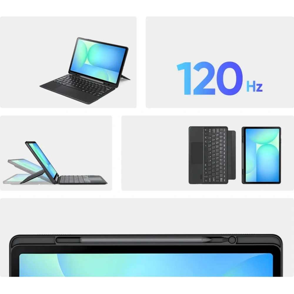 Etui z klawiaturą Dux Ducis DK series do Samsung Tab S10 FE+ Plus z podświetleniem czarna