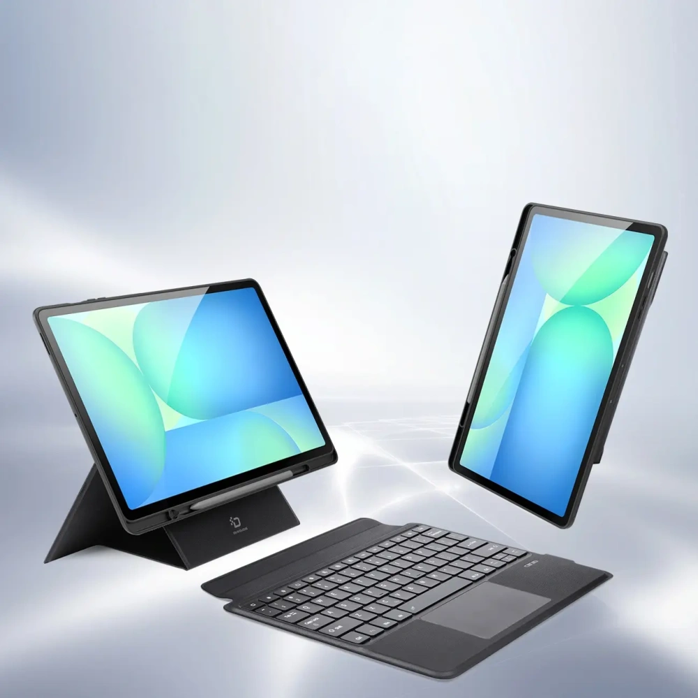 Etui z klawiaturą Dux Ducis DK series do Samsung Tab S10 FE+ Plus czarne