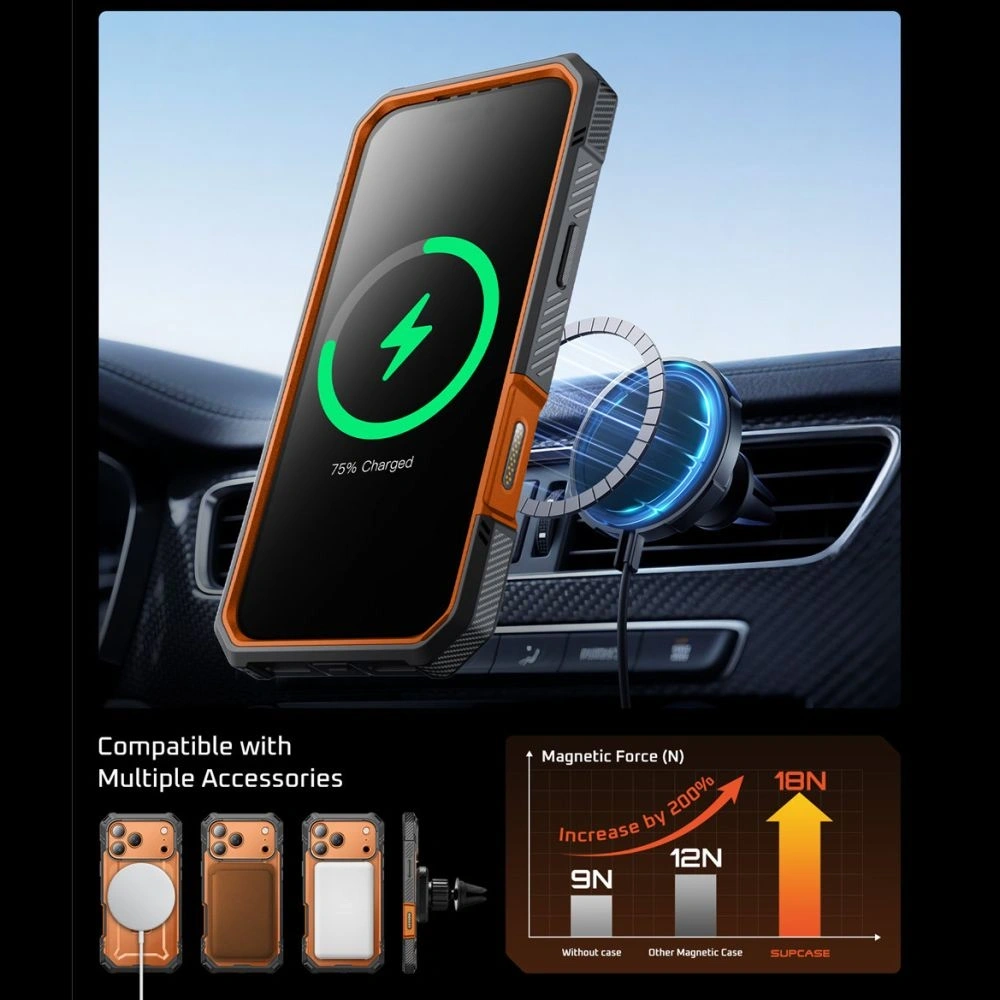 Etui Supcase Unicorn Beetle Grip Pro Mag MagSafe do Apple iPhone 17 Pro Max Coral