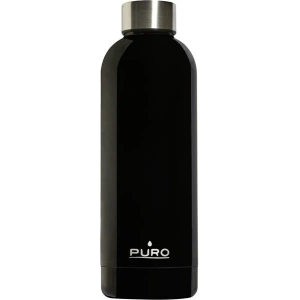 Puro Hot&Cold Thermal Stainless Steel Water Bottle 500ml (Shiny Black)