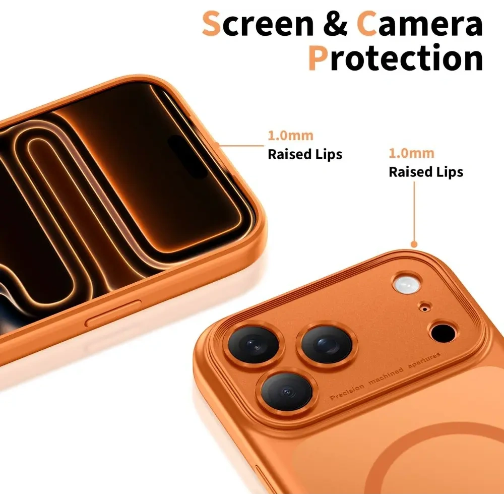 Etui Tech-Protect Magpeak MagSafe CC do Apple iPhone 17 Pro Max Matte Cosmic Orange