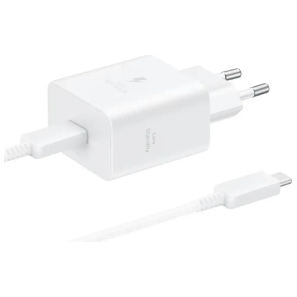 Ładowarka sieciowa Samsung T4511 PD 45W z kablem USB-A / USB-C 5A biały