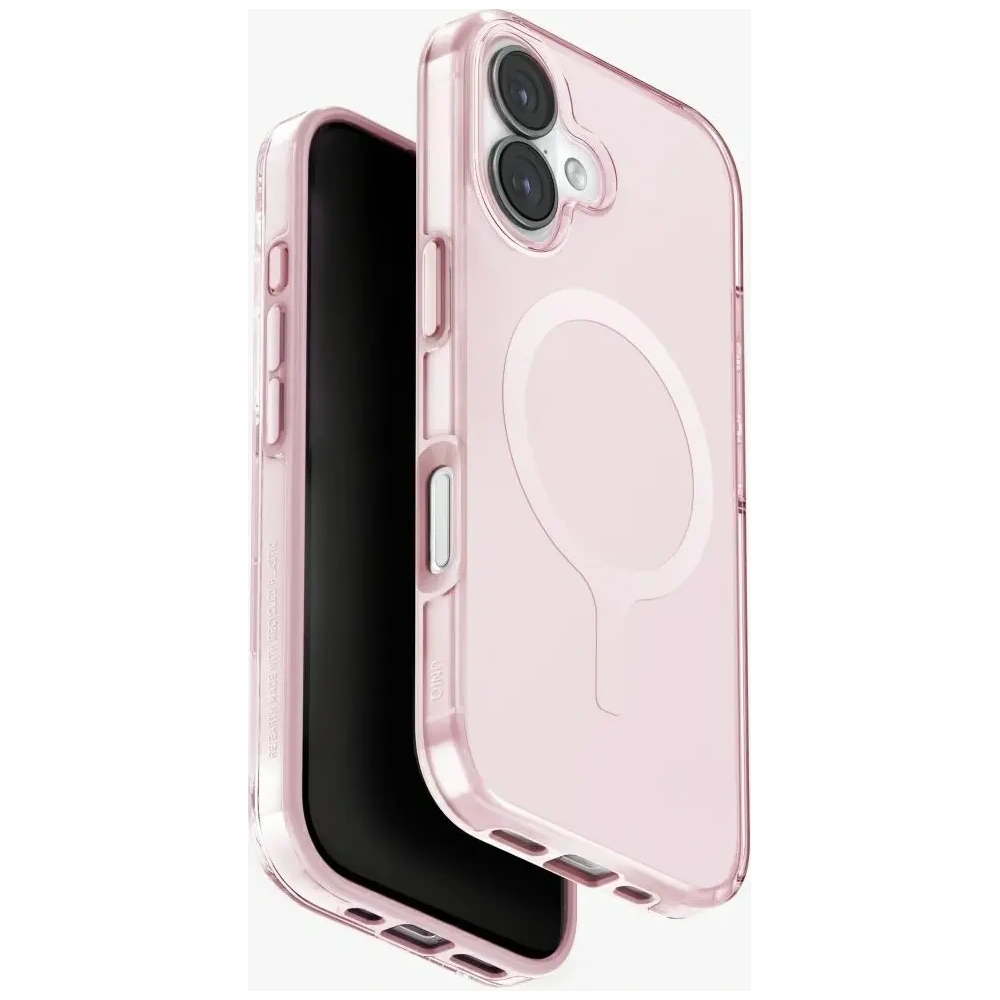 Etui UNIQ Clario do Apple iPhone 17 Magclick Charging różowy