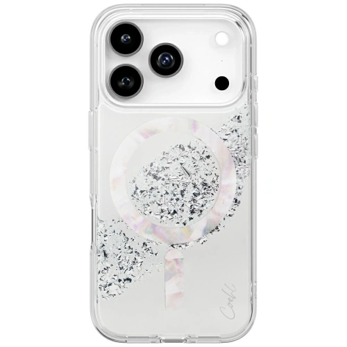 Etui UNIQ Coehl Crystelle do Apple iPhone 17 Pro Magnetic Charging srebrny