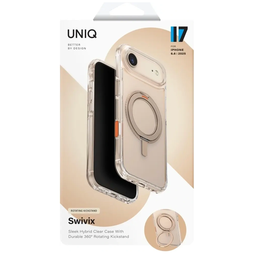 Etui UNIQ Swivix do Apple iPhone Air 360 Rotating Kickstand złoty