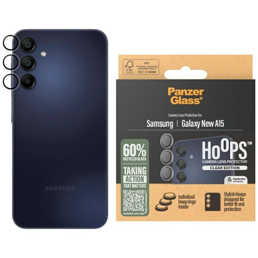 Szkło hartowane na obiektyw PanzerGlass Hoops Lens Protector do Samsung Galaxy A16 / A16 5G przezroczysty