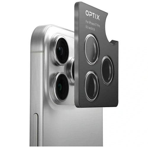Szkło na obiektyw aparatu UNIQ Optix Aluminium Camera Lens Protector do Apple iPhone 17 z aplikatorem lawendowy