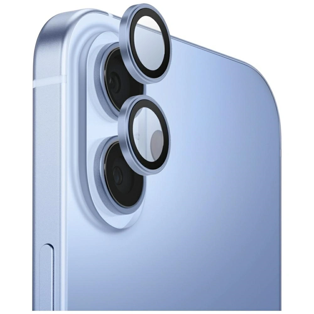 Szkło na obiektyw aparatu UNIQ Optix Aluminium Camera Lens Protector do Apple iPhone 17 z aplikatorem niebieski