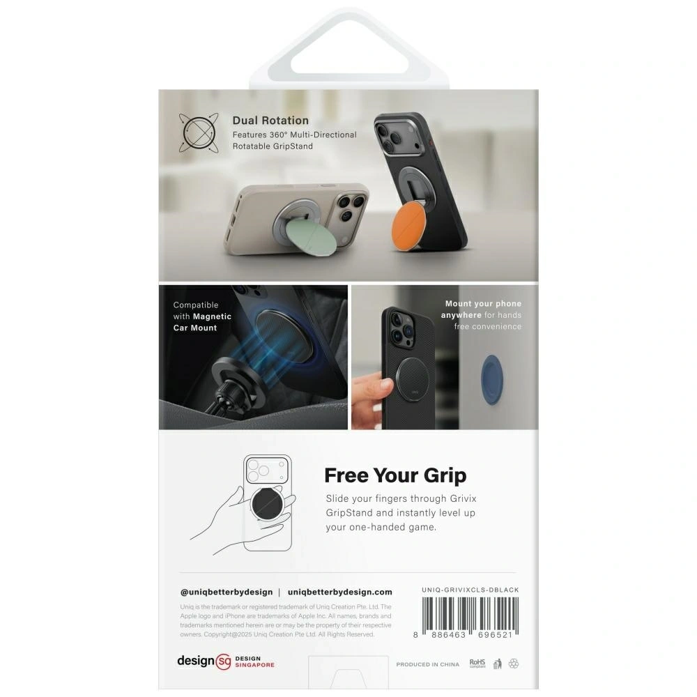 Uchwyt magnetyczny UNIQ Grivix Classic 360 Mount&Grip Stand niebieski