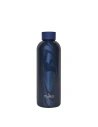 Puro Edelstahl-Thermoflasche Hot&Cold 500ml (Optic - Stripe Dark Blue)
