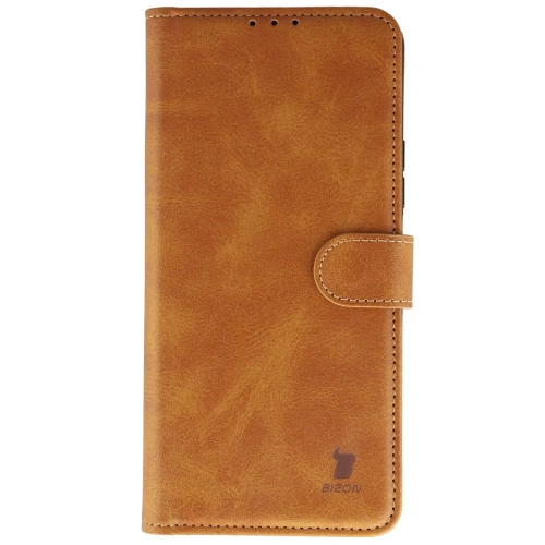 Etui z klapką Bizon Case Pocket do Xiaomi Redmi 15 4G / 5G brązowe