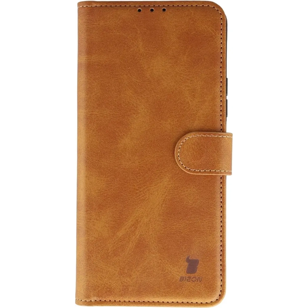 Etui z klapką Bizon Case Pocket do Xiaomi Redmi 15 4G / 5G brązowe
