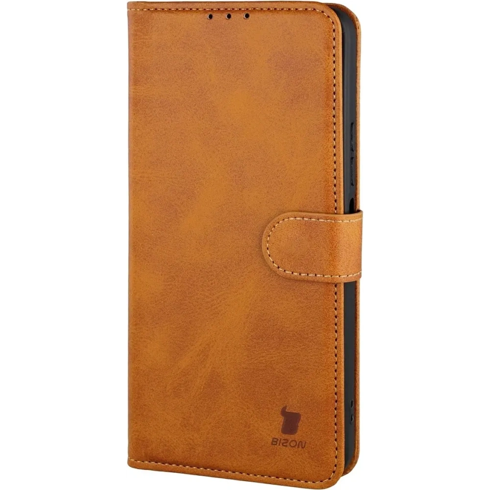 Etui z klapką Bizon Case Pocket do Xiaomi Redmi 15 4G / 5G brązowe