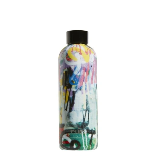 Kup Puro Edelstahl Thermoflasche Hot&Cold 500ml (StreetArt - Graffiti Black) - PUR169BLK - {ean13} - Sklep Home Screen