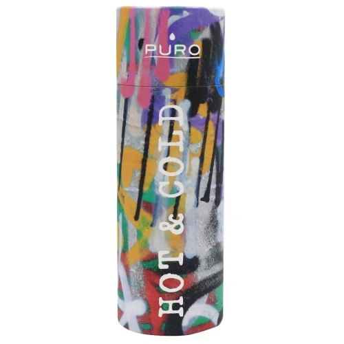 Kup Termo lahev z nerezové oceli Puro Hot&Cold 500ml (StreetArt - Graffiti Black) - PUR169BLK - {ean13} - Sklep Home Screen