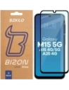 Szkło hartowane Bizon Glass Edge Duo do Samsung Galaxy A15 4G / 5G / A25 5G / M15 5G czarna ramka [2 PACK]