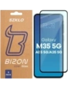 Szkło hartowane Bizon Glass Edge Duo do Samsung Galaxy M35 5G / A35 5G / A55 5G czarna ramka [2 PACK]